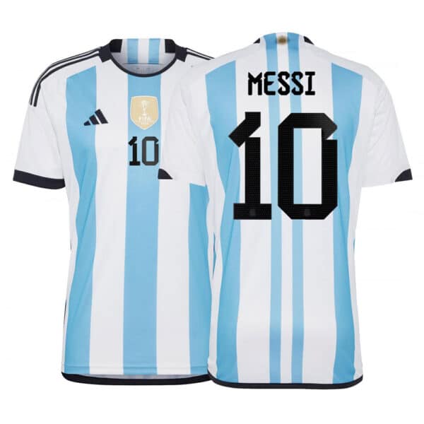 MAILLOT ARGENTINE DOMICILE MESSI 3 ETOILES 2022-2023