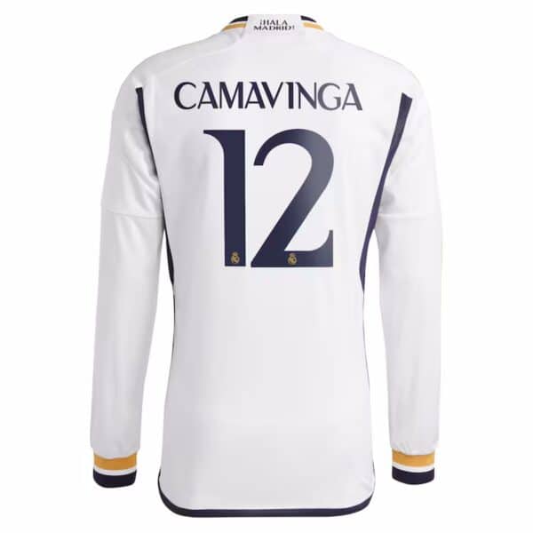 MAILLOT REAL MADRID DOMICILE CAMAVINGA MANCHES LONGUES 2023-2024