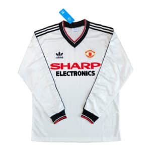 MAILLOT RETRO MANCHESTER UNITED EXTERIEUR MANCHES LONGUES SAISON 1983-1984